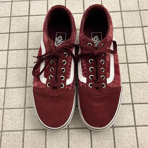 Vans Off the Wall - Plaid and Houndstooth Patterned Sneakers ~1 inch Platform - Picture 3 of 9